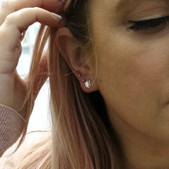 Sterling Silver Luna Pool Studs