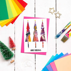 Merry Christmas 3 trees card