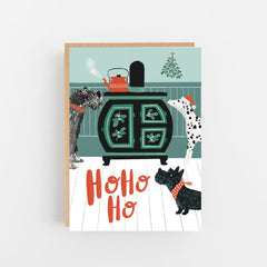 Pack of six Ho ho Santa Christmas cards