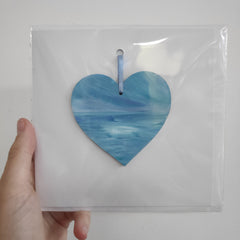 Hand painted heart keepsake card