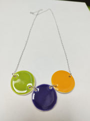 Ceramic colourful circle pendant (2 colourways available)