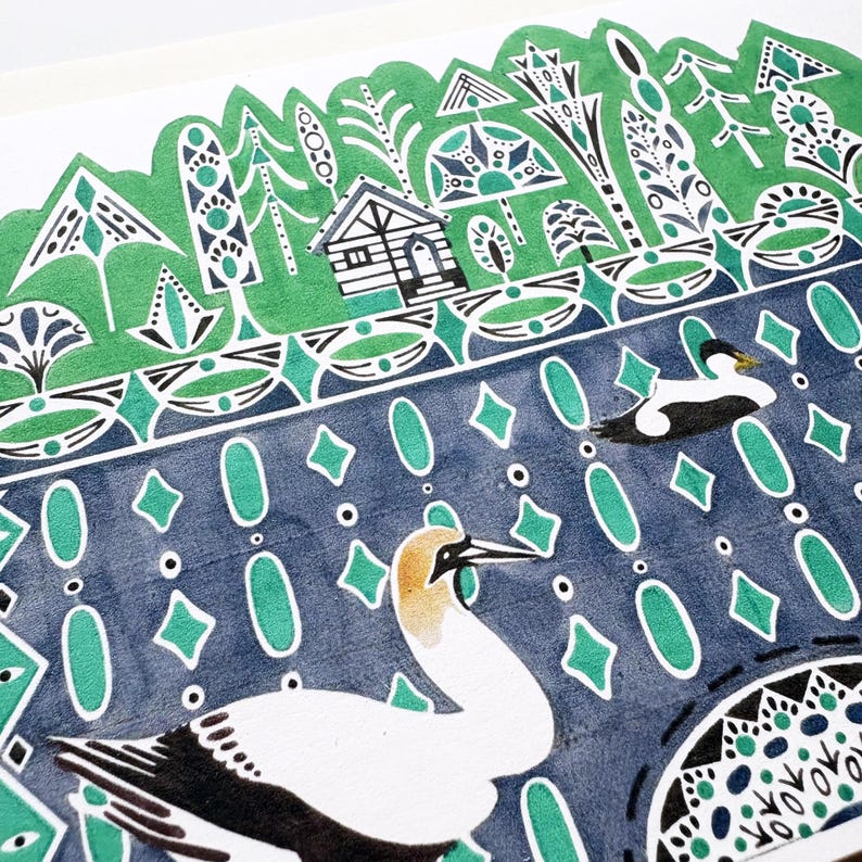 Illustrated card - Duck Lake