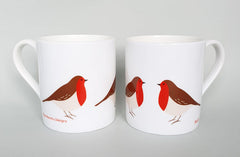 Robin bone china mug