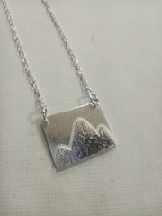 Sterling Silver 'Hazy Mountains' pendant