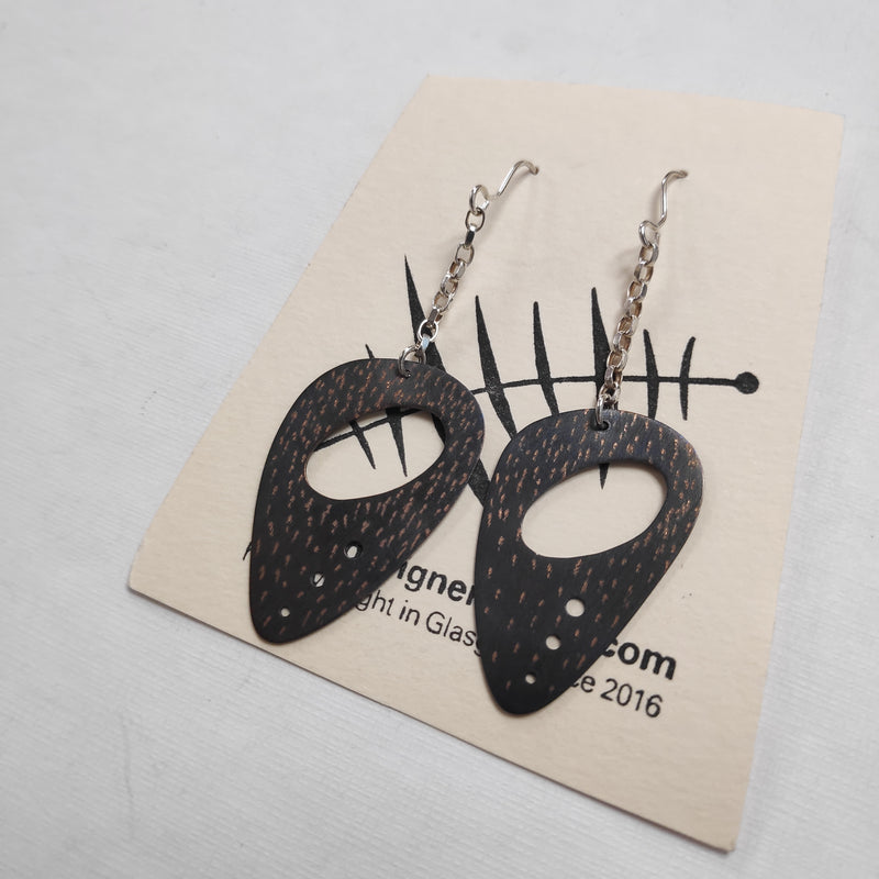 Copper drop earrings