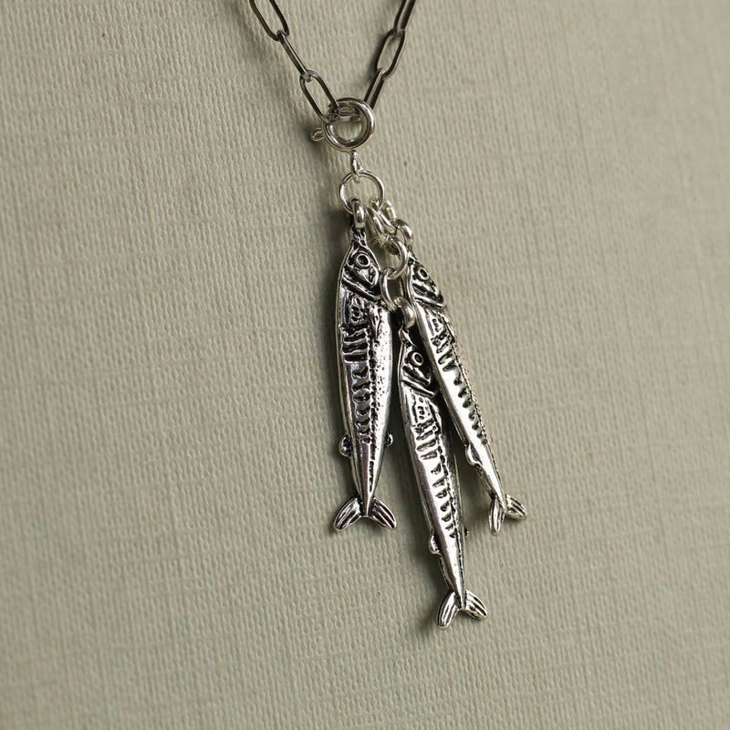 Trio of sardines 'Catch of the Day' necklace