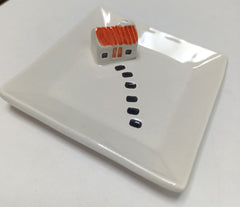 Ceramic Scottish bothy trinket dish