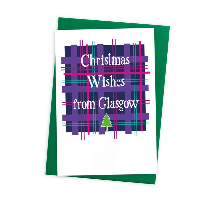 Christmas wishes from Glasgow card