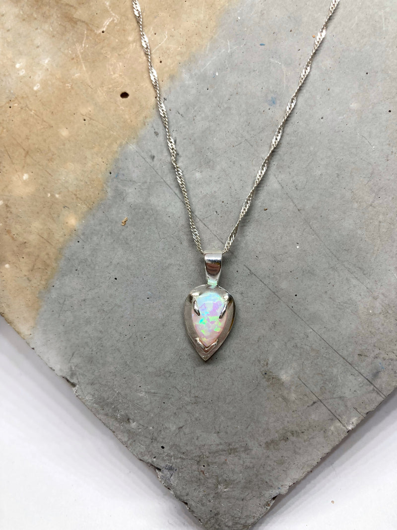 Sterling Silver and opal necklace