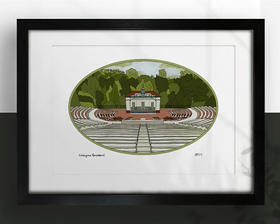 Kelvingrove Bandstand A5 print