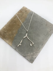 Sterling Silver water cast necklace
