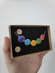 Ceramic multicolour circle pendant