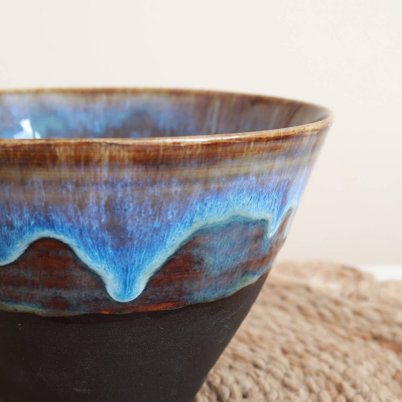 Dark sea ceramic bowl