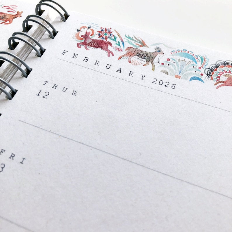 2026 Illustrated Diary - Leaping Deer