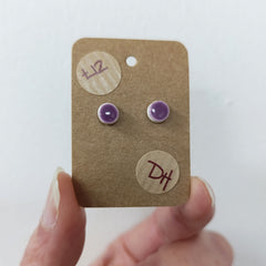 Ceramic plain stud earrings - smallest size, different colours available