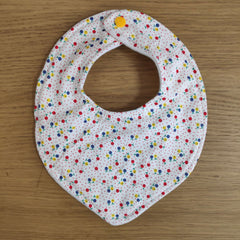 Dribble style bib - tiny flowers print