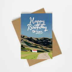 Happy birthday to you bothy & mountains card