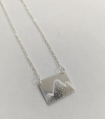 Sterling Silver 'Hazy Mountains' pendant