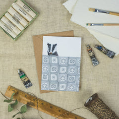 Badger and Blanket card