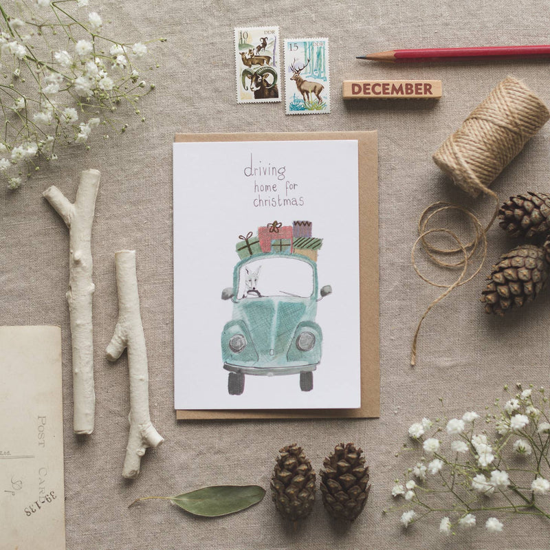 Driving home for Christmas card
