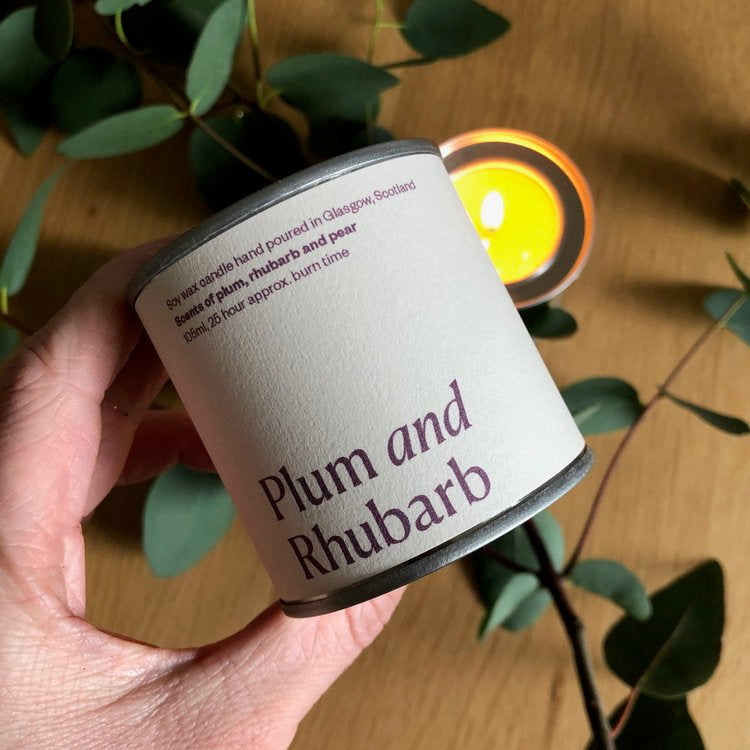Plum and Rhubarb soy candle