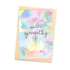 With sympathy card