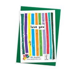 Happy birthday son stripes card