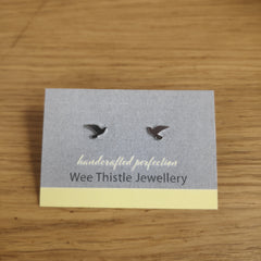 Sterling silver bird studs