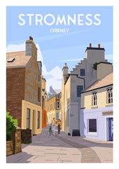 Stromness A4 travel poster print