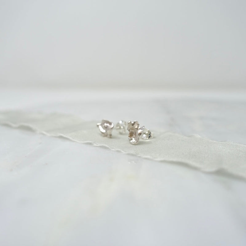 Sterling Silver Luna Pool Studs