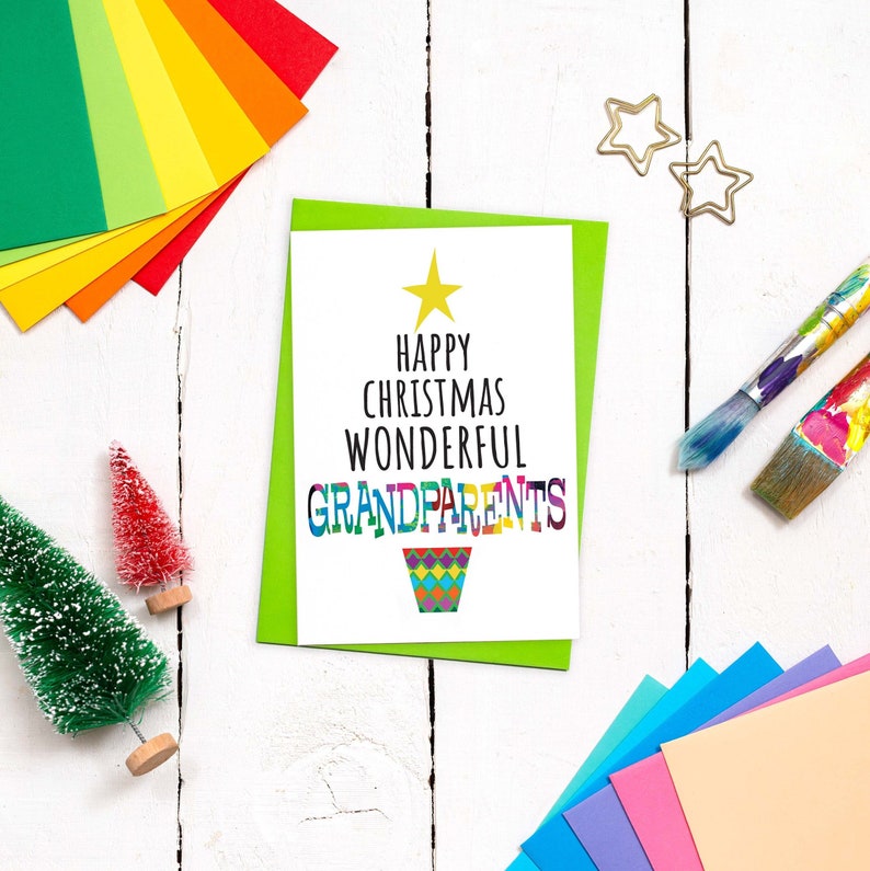 Happy Christmas wonderful grandparents card