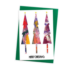 Merry Christmas 3 trees card