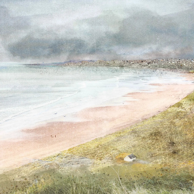 Salmon Bothy, St Cyrus mounted print