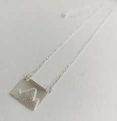 Sterling Silver 'Hazy Mountains' pendant