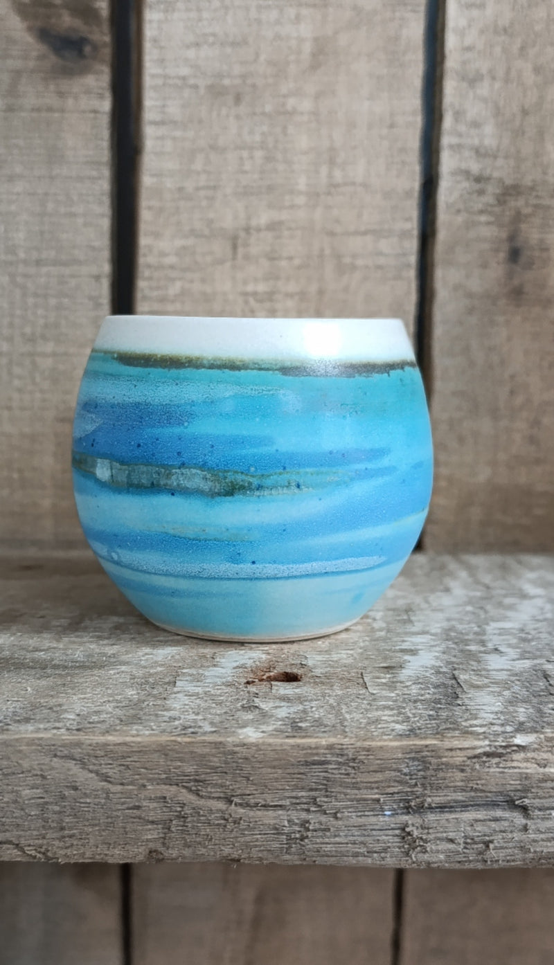 Hebridean Collection stoneware espresso tumbler/mini vase (VS136)