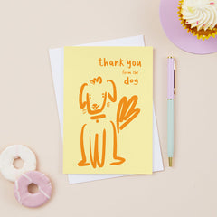 Thank you from the dog card