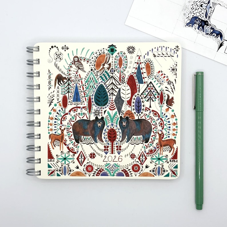 2026 Illustrated Diary - Bears and Forest Creatures