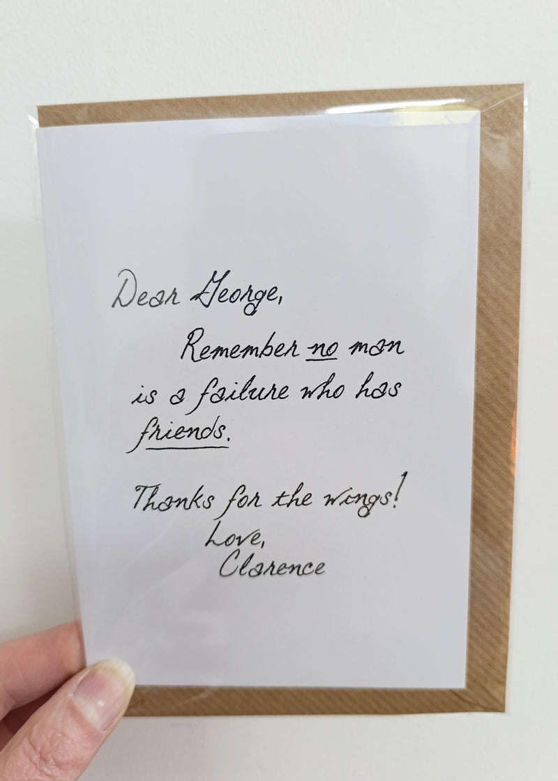 It's A Wonderful Life 'Dear George, thanks for the wings' card