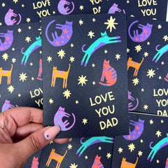 Love you dad cats card