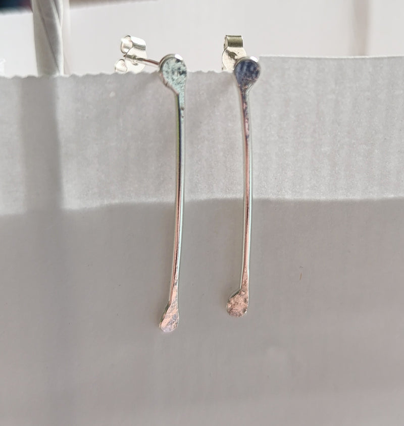 Sterling Silver roots drop stud earrings