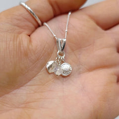 Moondrop Sterling Silver & Rainbow Moonstone Necklace