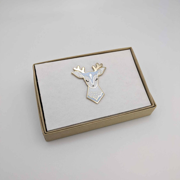 Enamel pin - Fairytale Deer (blue)