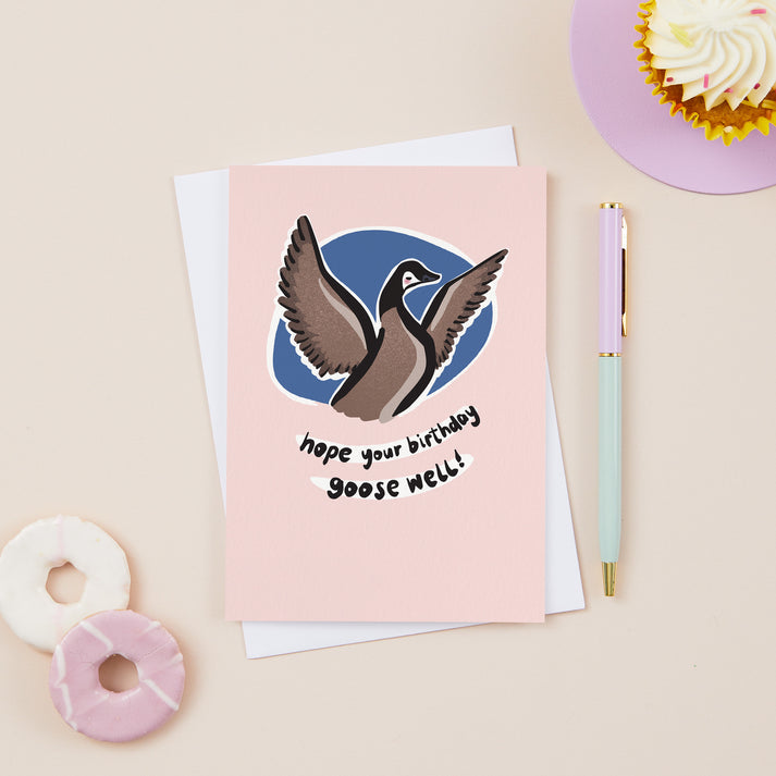 Hope your birthday goose well card
