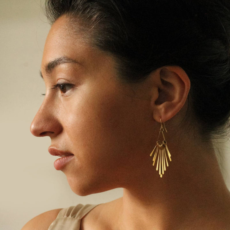 Art Deco fringe earrings