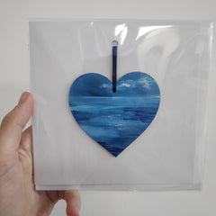 Hand painted heart keepsake card