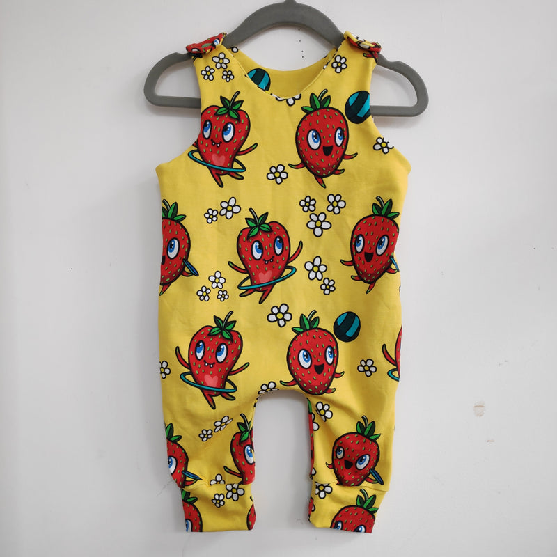 Romper suit - strawberries print
