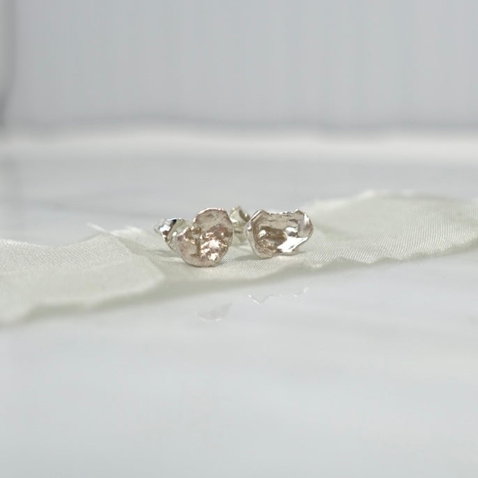 Sterling Silver Luna Pool Studs