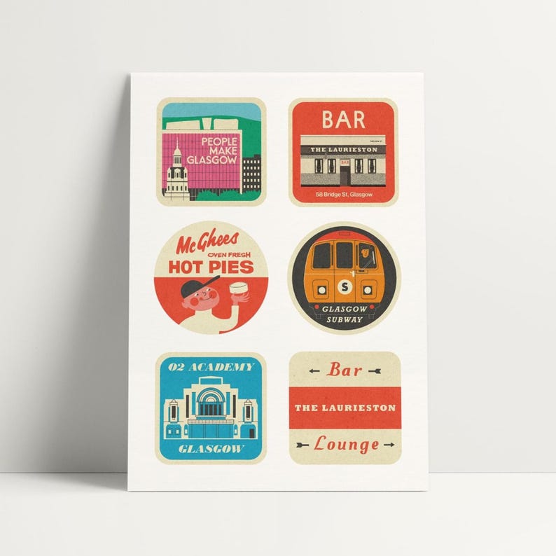Laurieston Bar Beer Mats A4 print