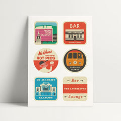 Laurieston Bar Beer Mats A4 print