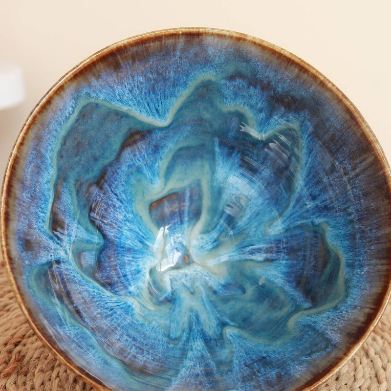 Dark sea ceramic bowl